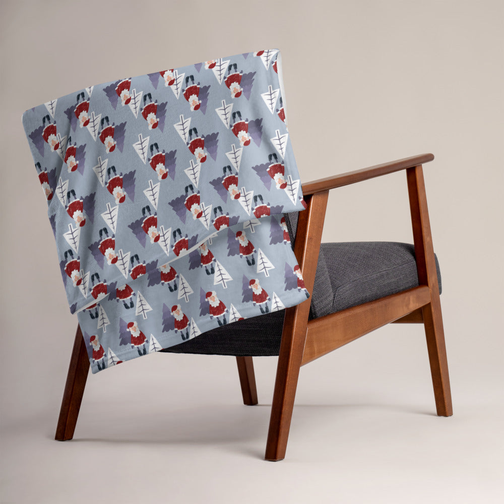 Santa Christmas Throw Blanket 50″ × 60″ (127 × 153 cm)