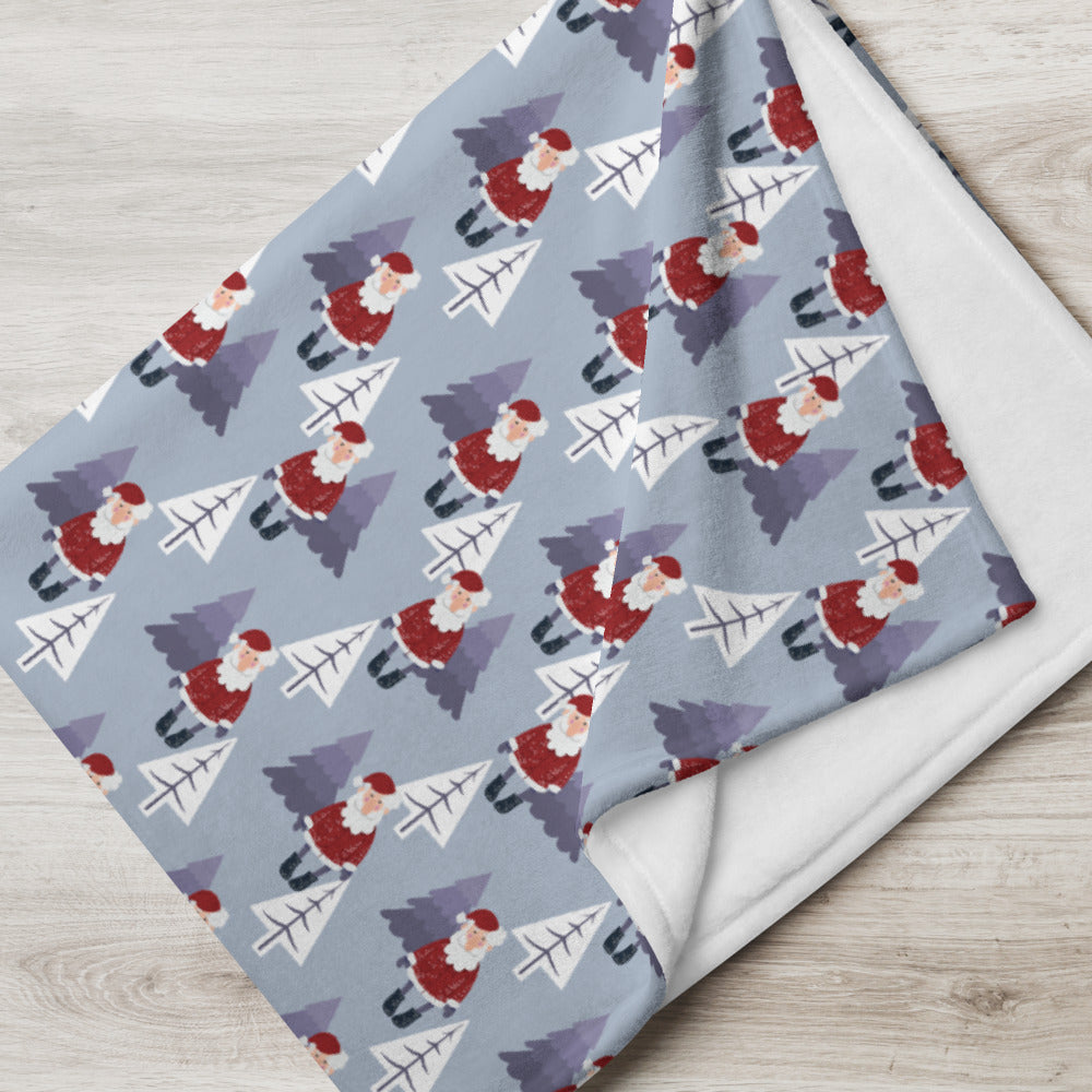 Santa Christmas Throw Blanket 50″ × 60″ (127 × 153 cm)