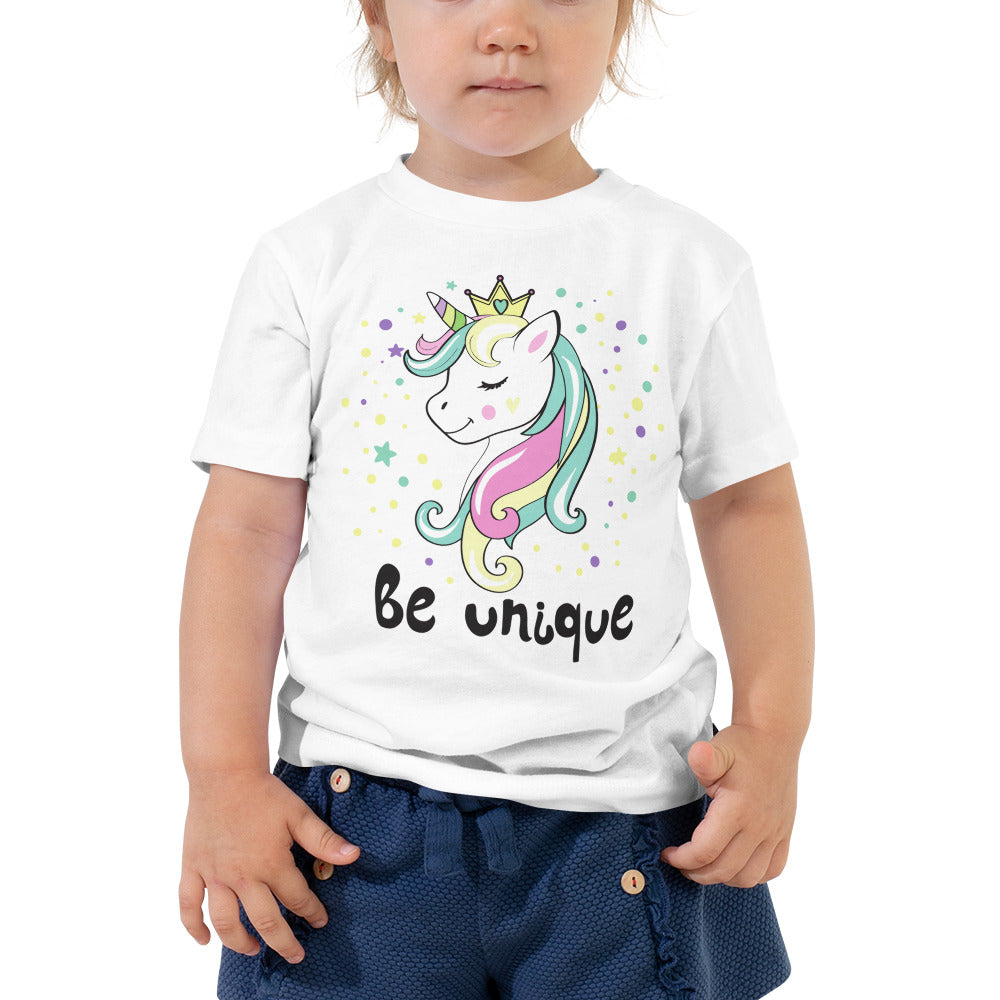 Be Unique Unicorn Toddler Short Sleeve Tee