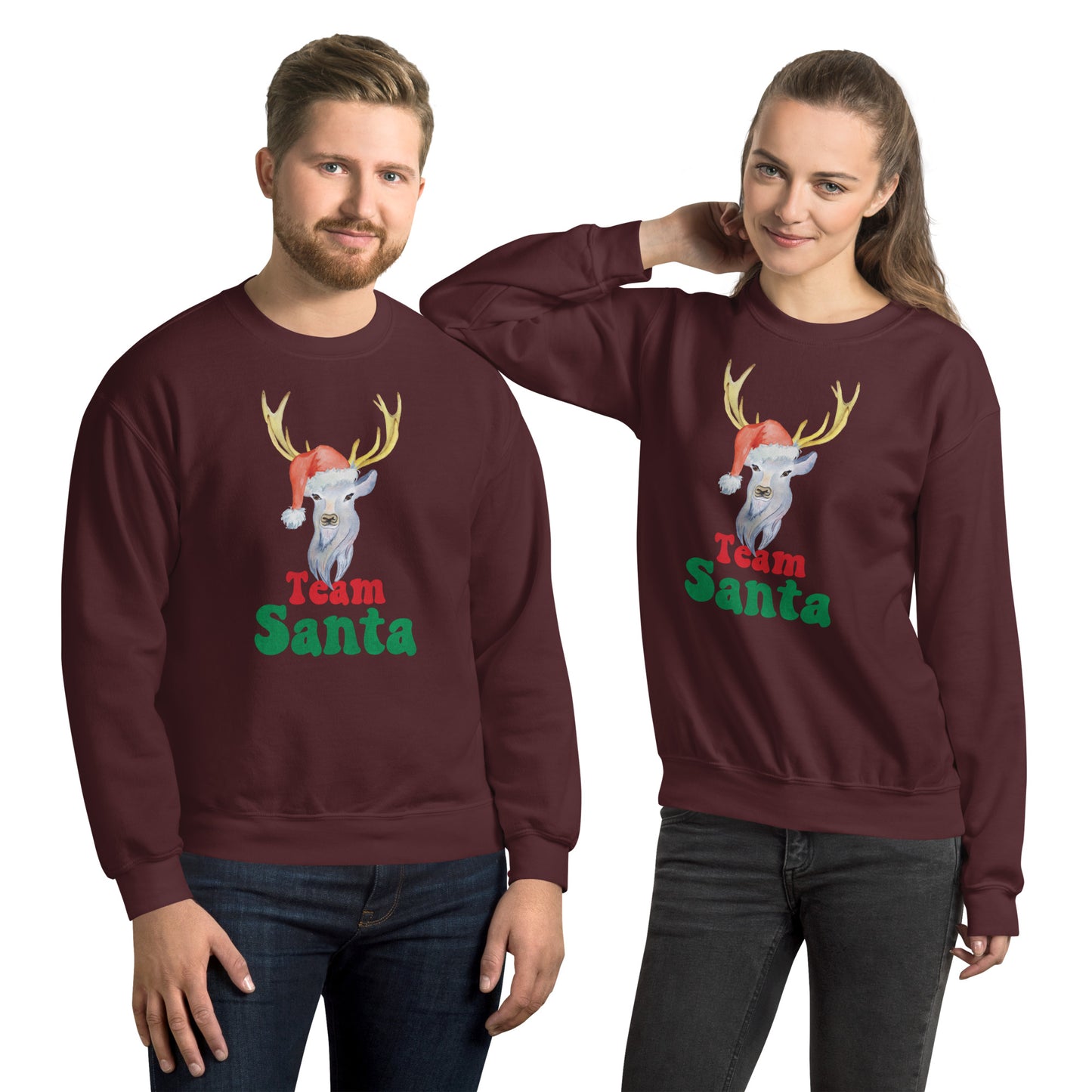 Team Santa Deer Christmas Unisex Sweatshirt