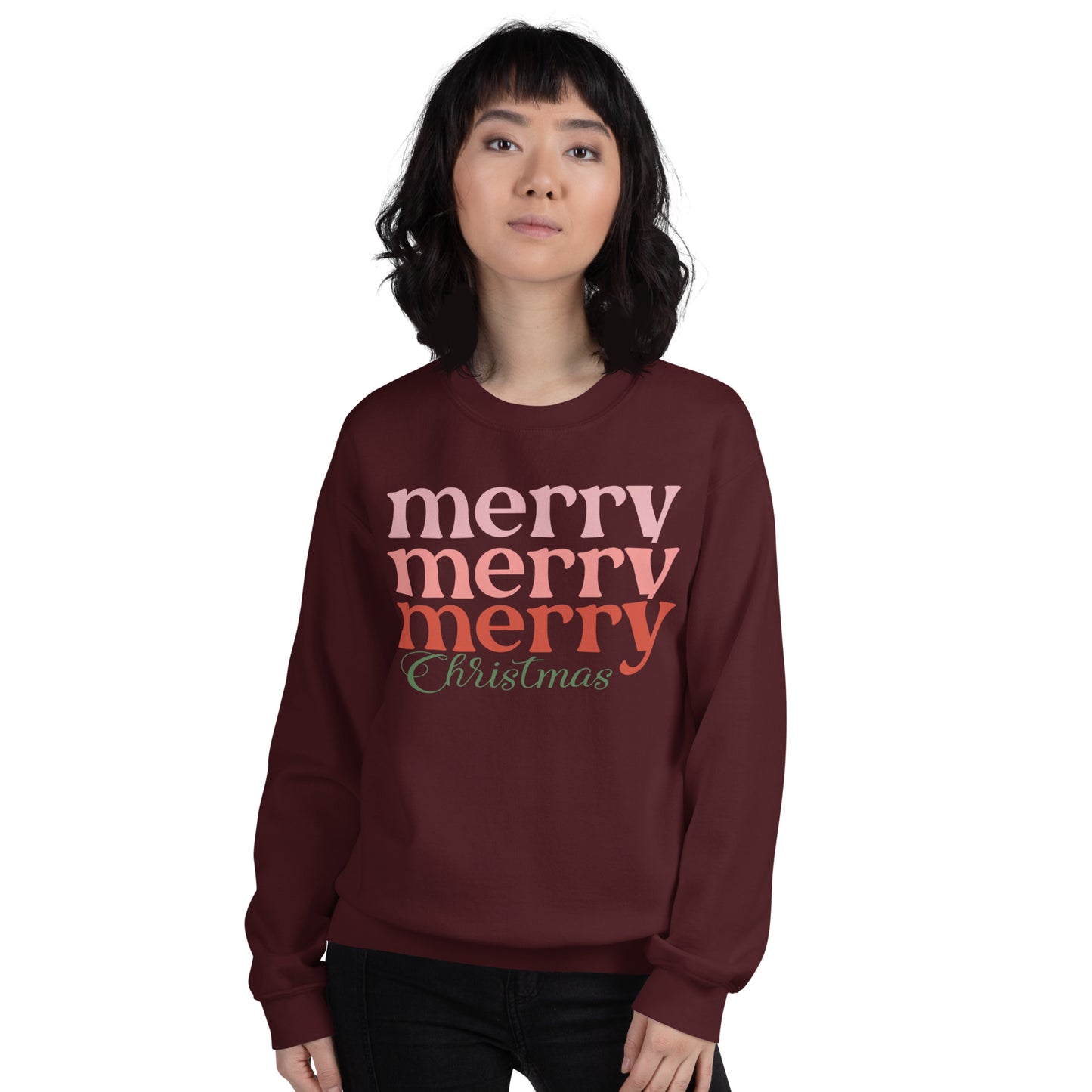 Merry Merry Merry Christmas Unisex Sweatshirt