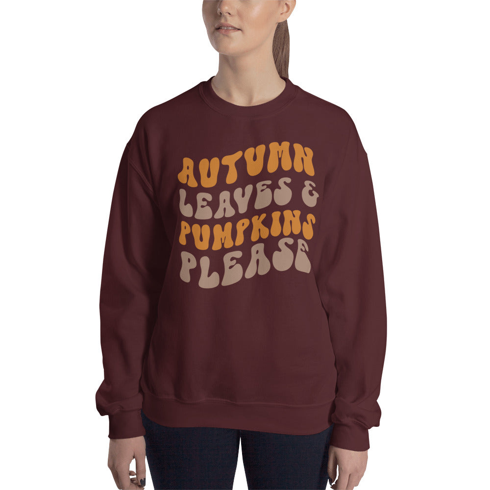 Autumn Leaves & Pumpkin Please Women's Sweatshirt