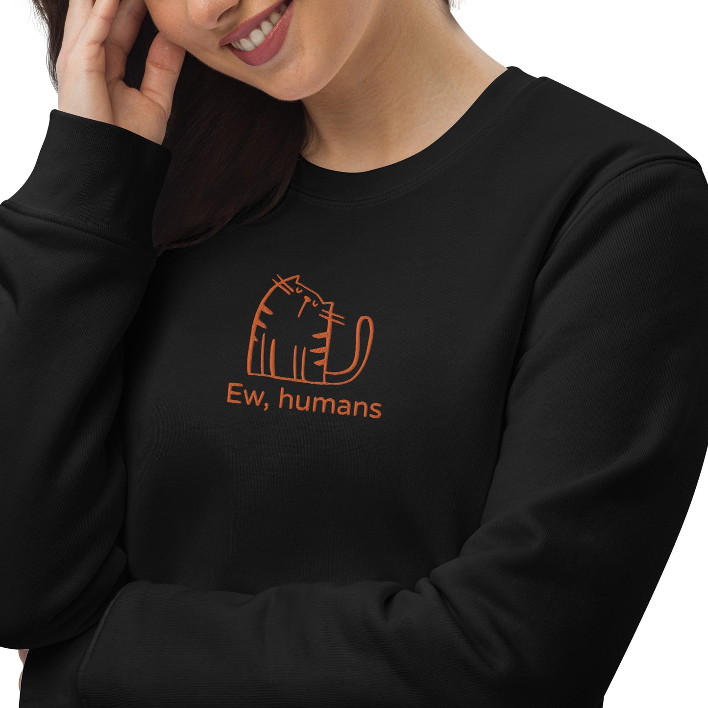 Ew, humans Embroidered Unisex Eco Sweatshirt