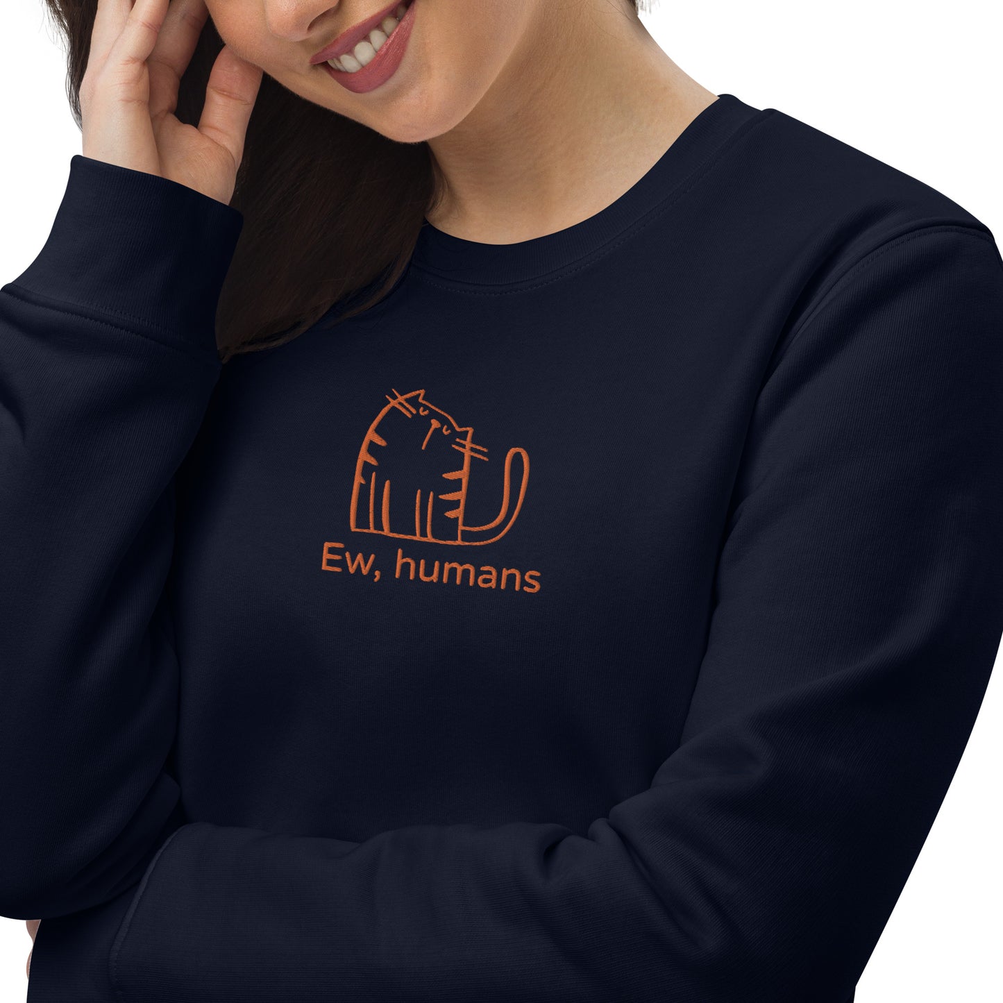 Ew, humans Embroidered Unisex Eco Sweatshirt