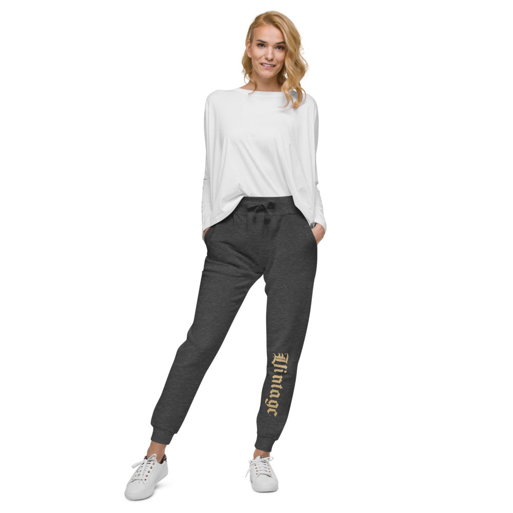 Unisex Graphic Fleece Sweatpants - Vintage