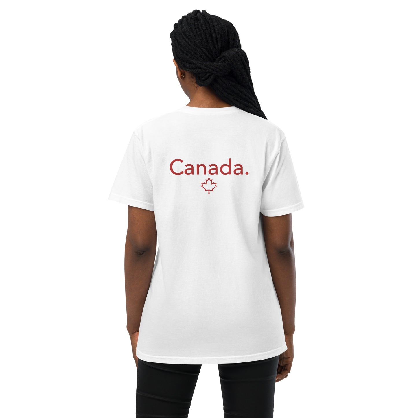Comfort Colors Canada Embroidered Unisex Pocket T-Shirt