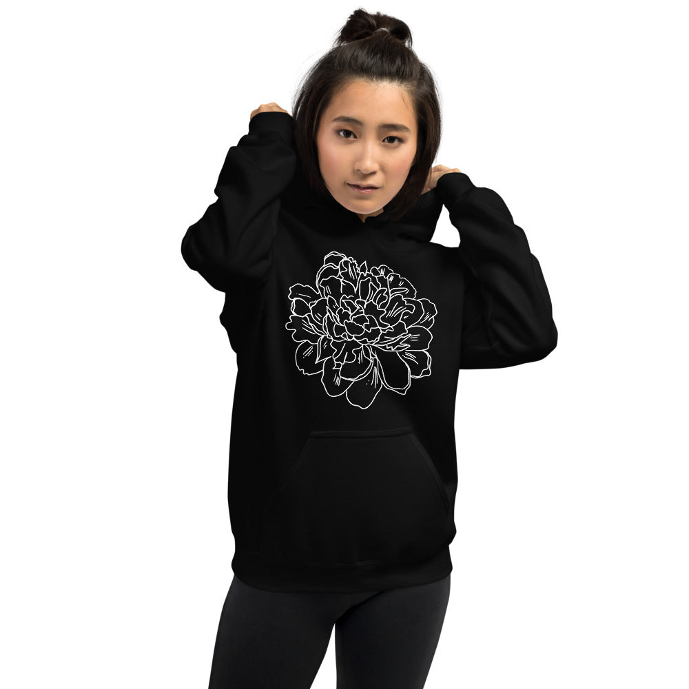 Hand Drawn Flower Hoodie