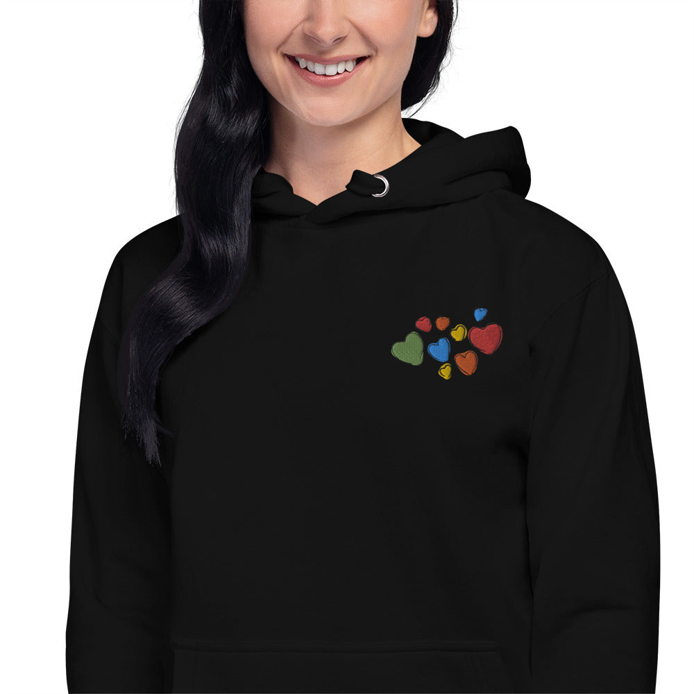 Colorful Hearts Women's Hoodie