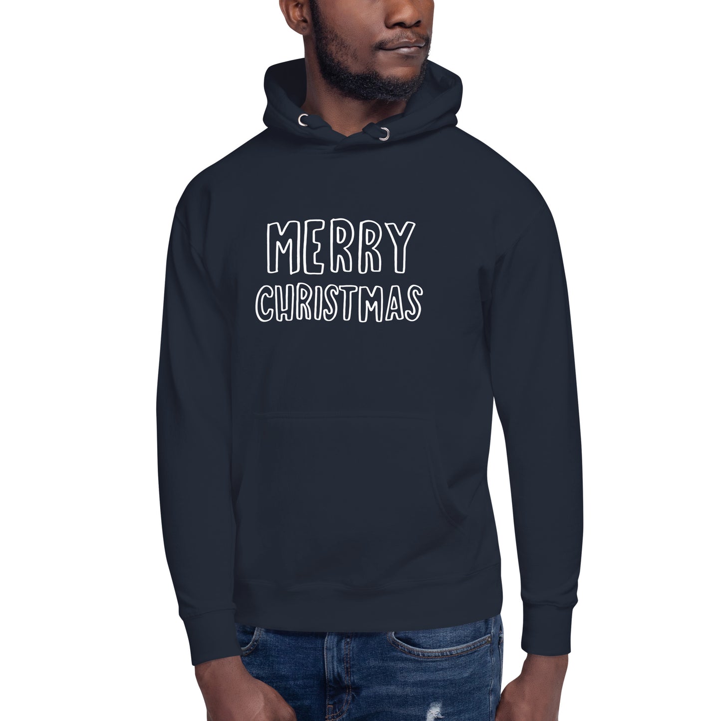Merry Christmas Unisex Hoodie - White