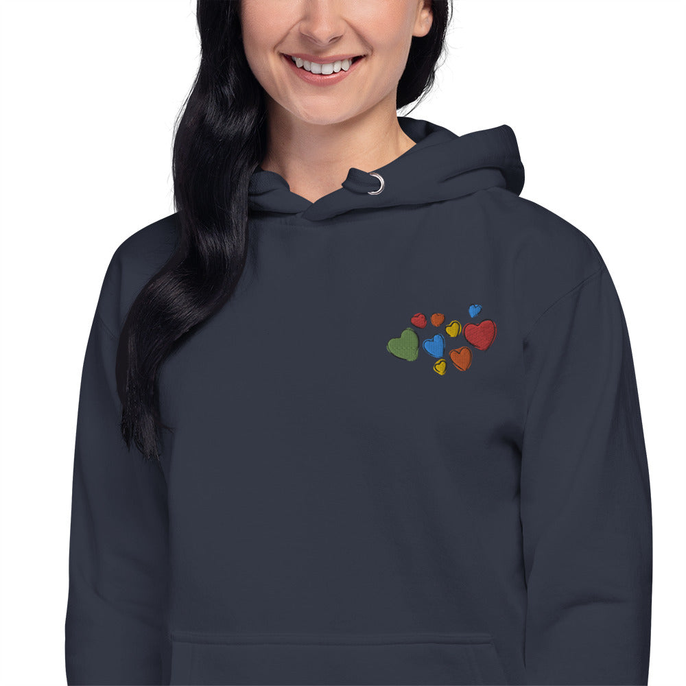 Colorful Hearts Women's Hoodie