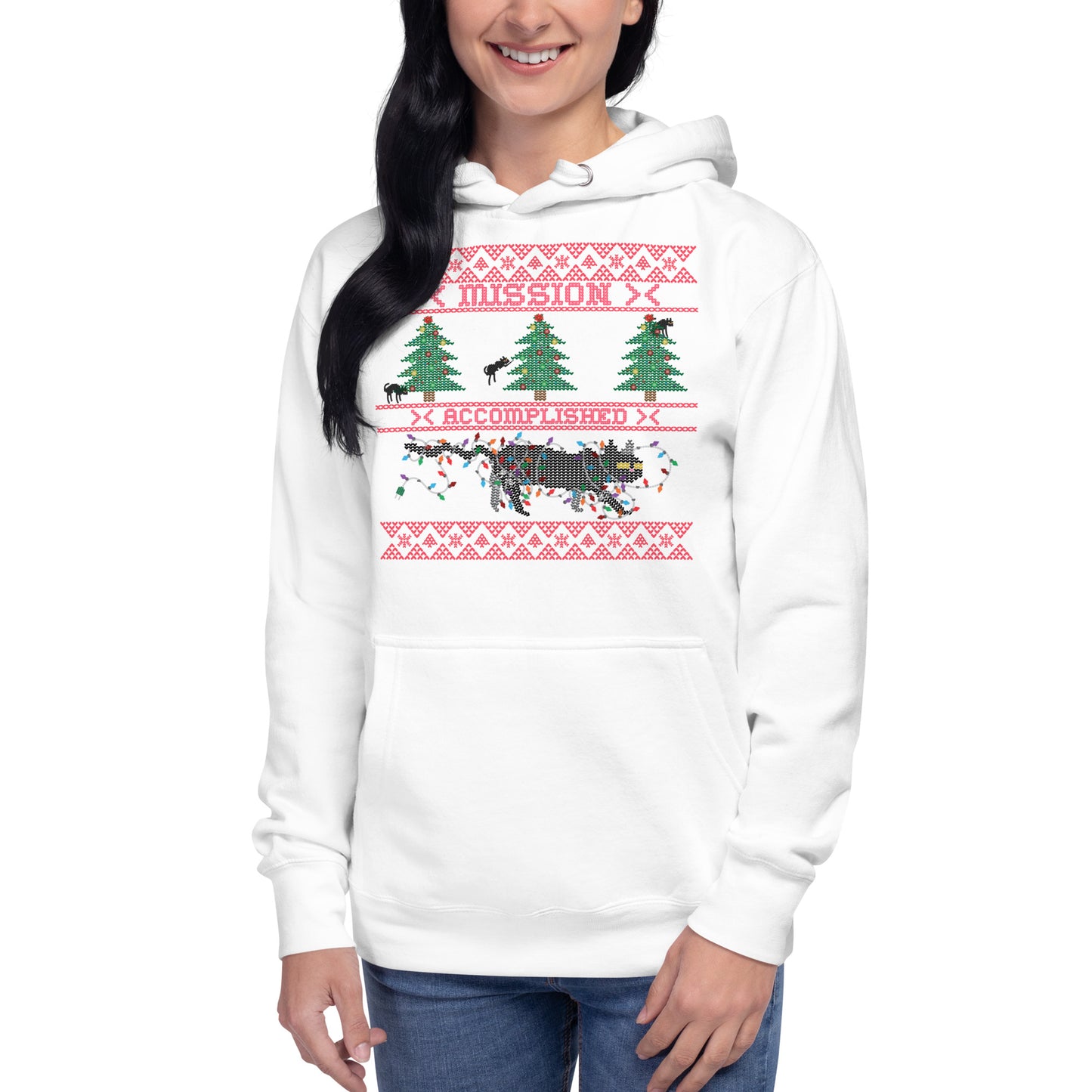 Funny Mission Accomplished Ugly Christmas Hoodie