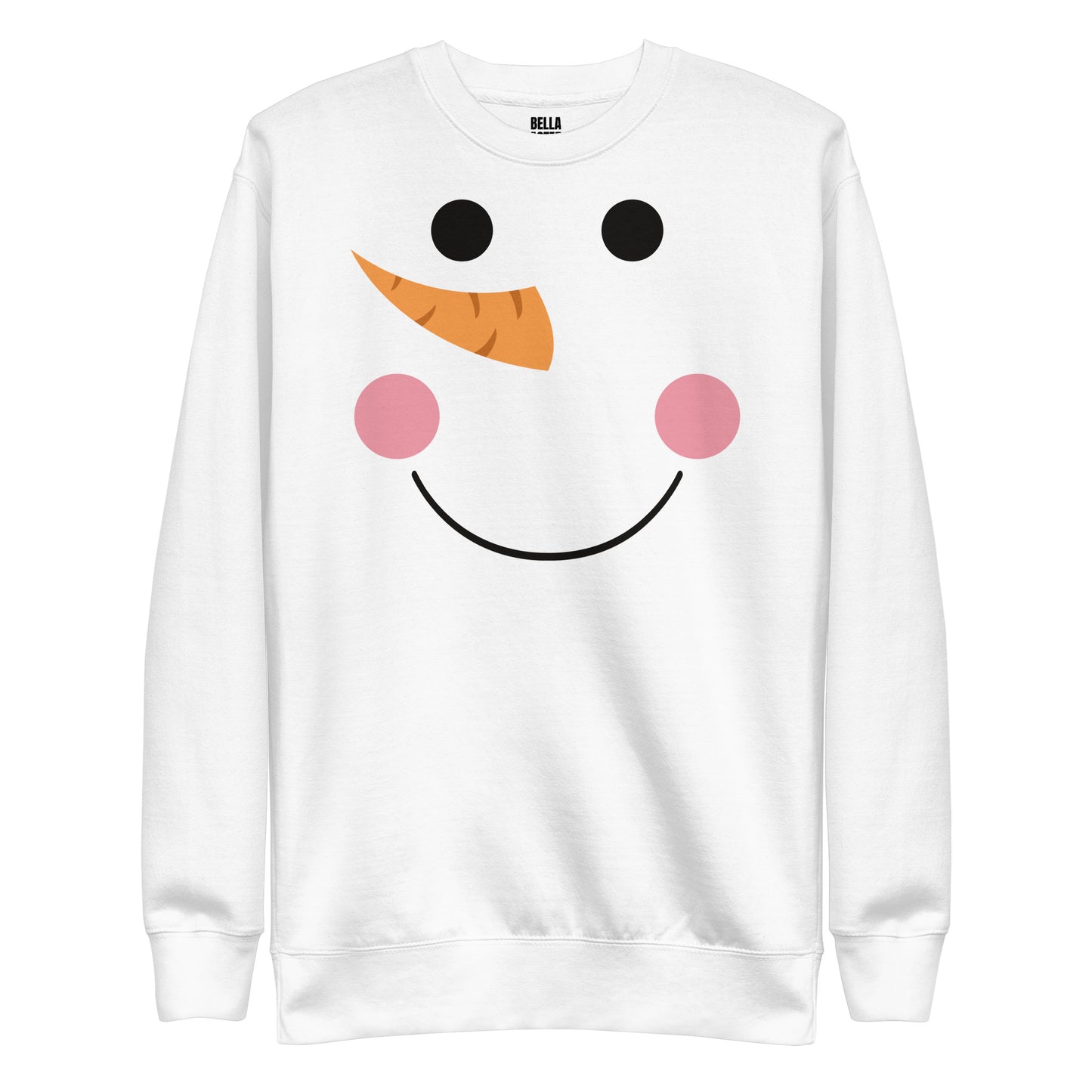Cute Blushing Snowman Premium Sweatshirt