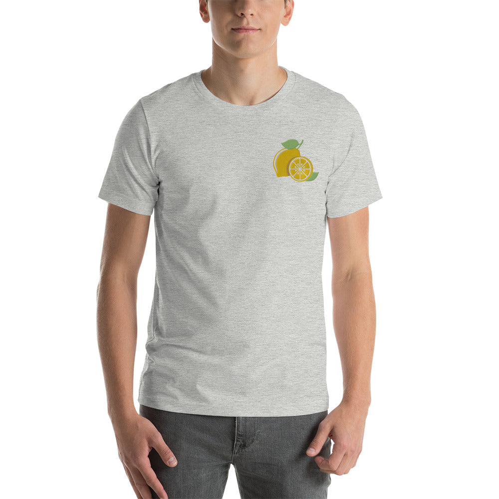 Embroidered Lemon Unisex Graphic T-Shirt