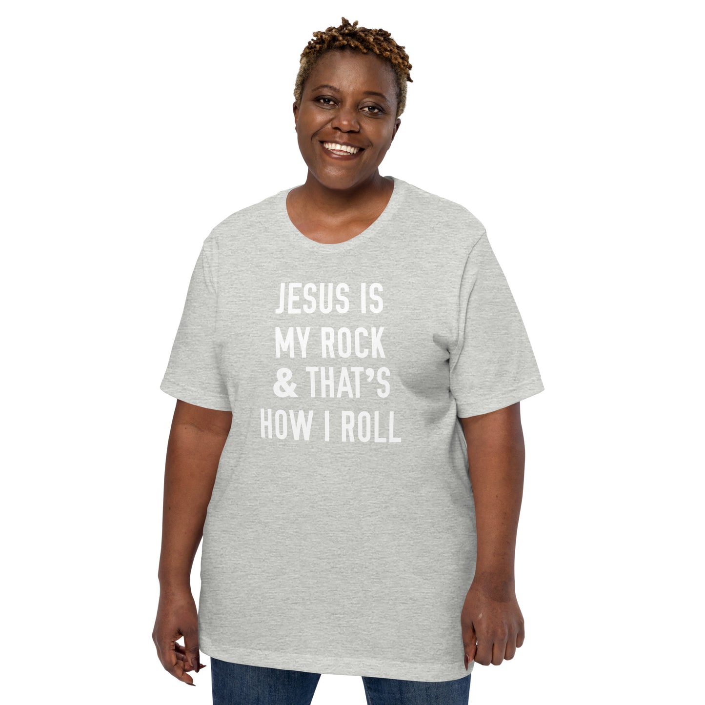 Jesus Is My Rock & That's How I Roll Graphic Tee - Women