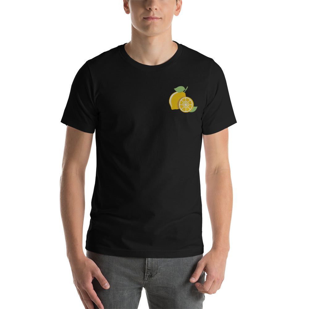 Embroidered Lemon Unisex Graphic T-Shirt
