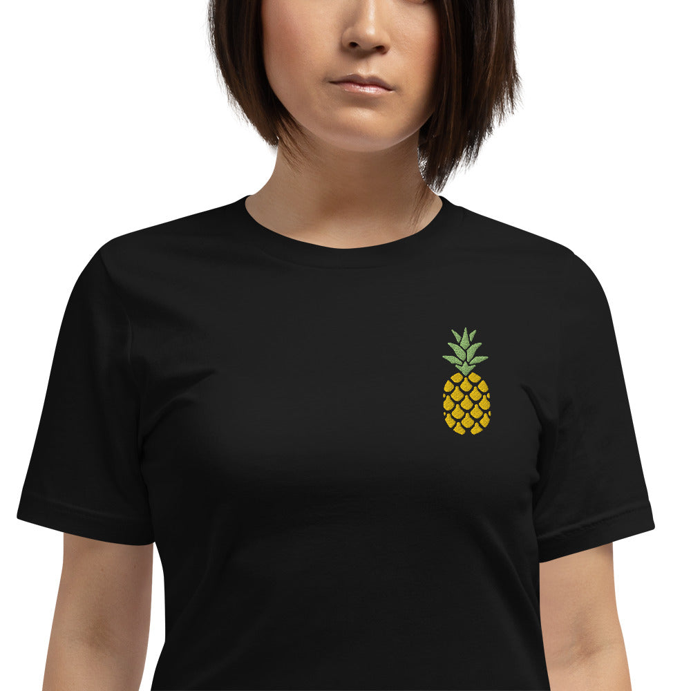 Embroidered Pineapple Unisex T-Shirt