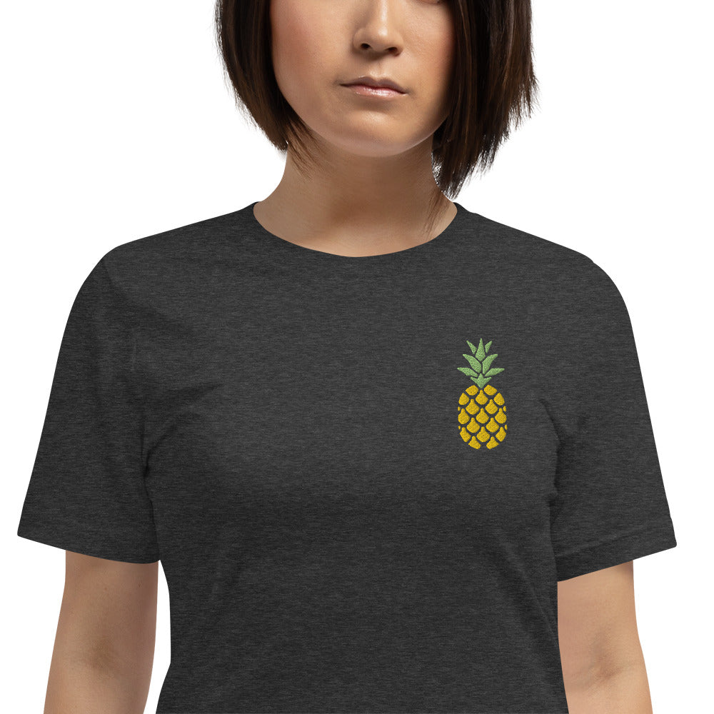 Embroidered Pineapple Unisex T-Shirt