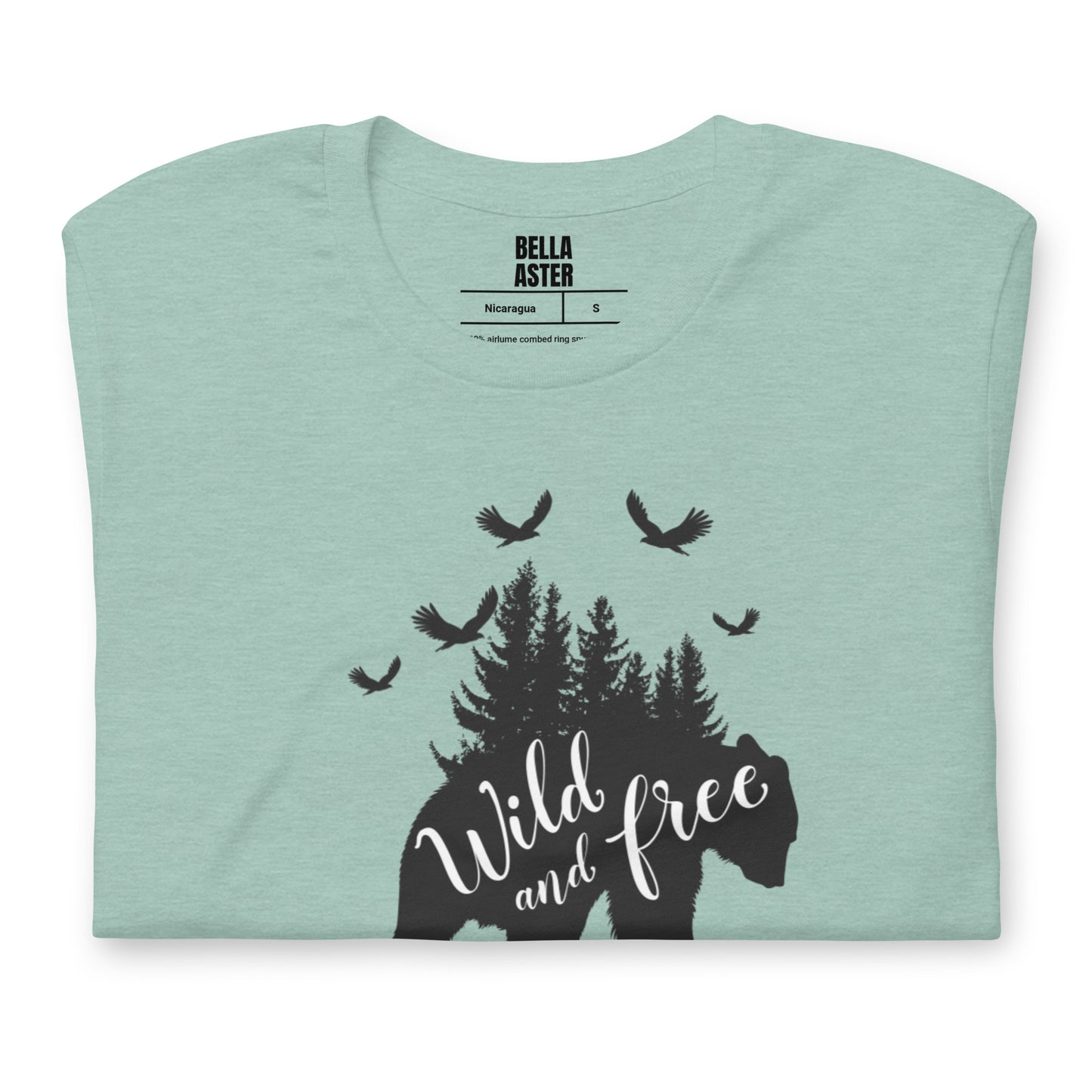 Wild and Free Black and White Design Unisex T-Shirt