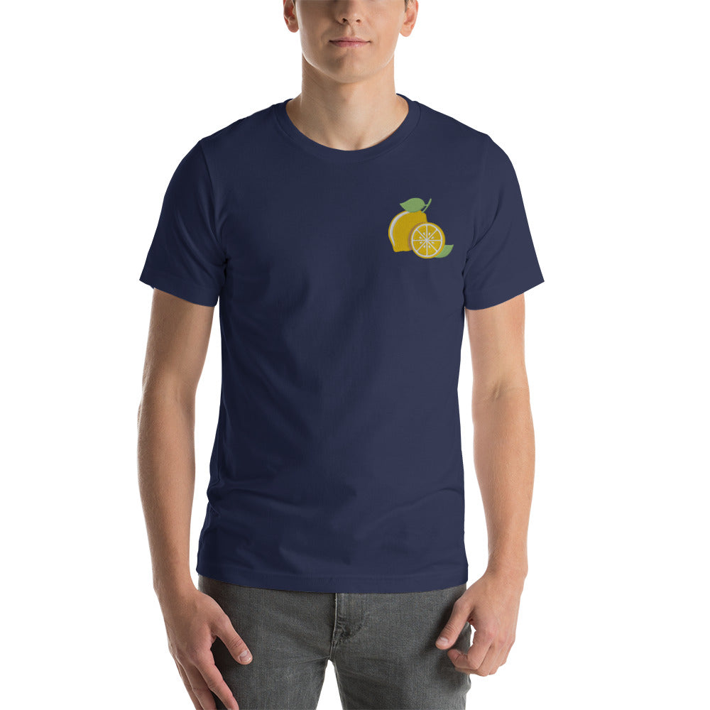 Embroidered Lemon Unisex Graphic T-Shirt
