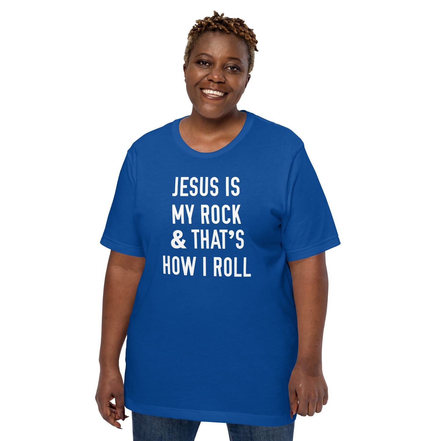 Jesus Is My Rock & That's How I Roll Graphic Tee - Women