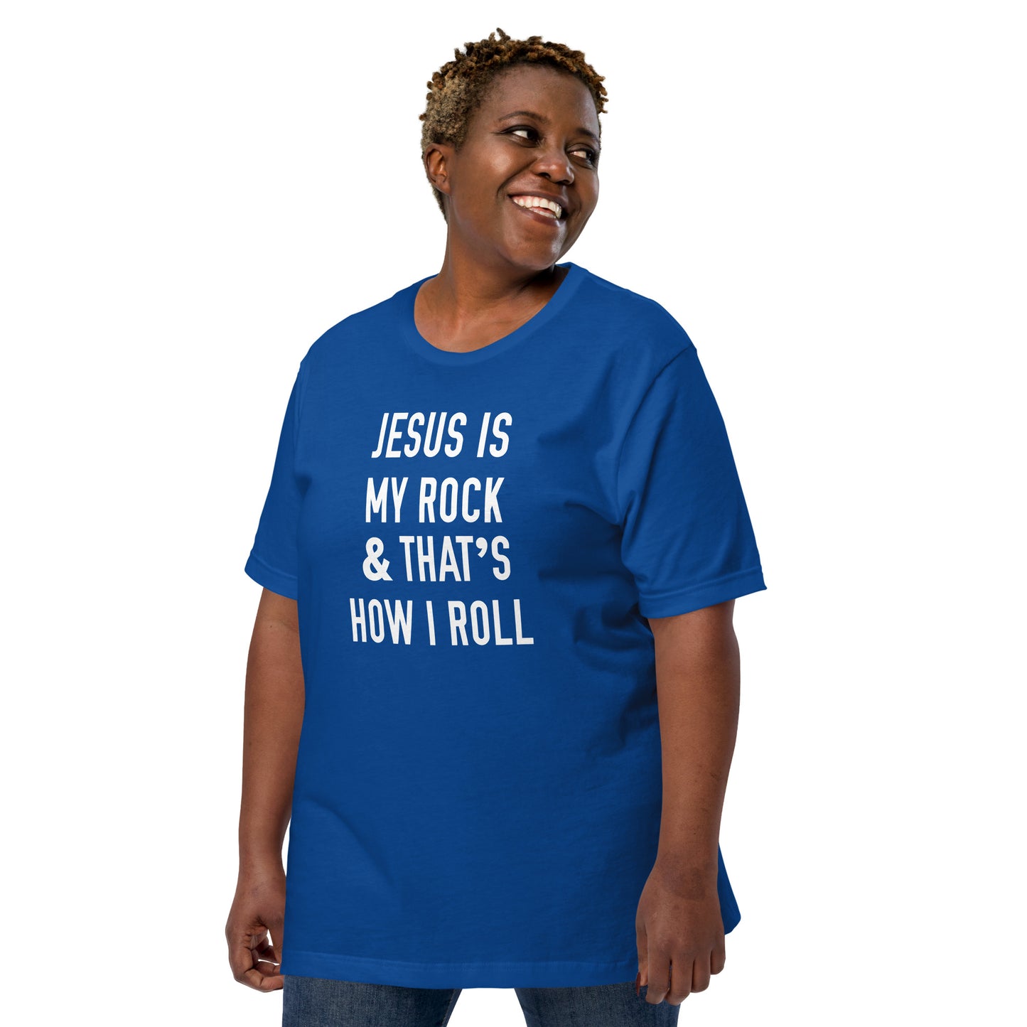 Jesus Is My Rock & That's How I Roll Graphic Tee - Women