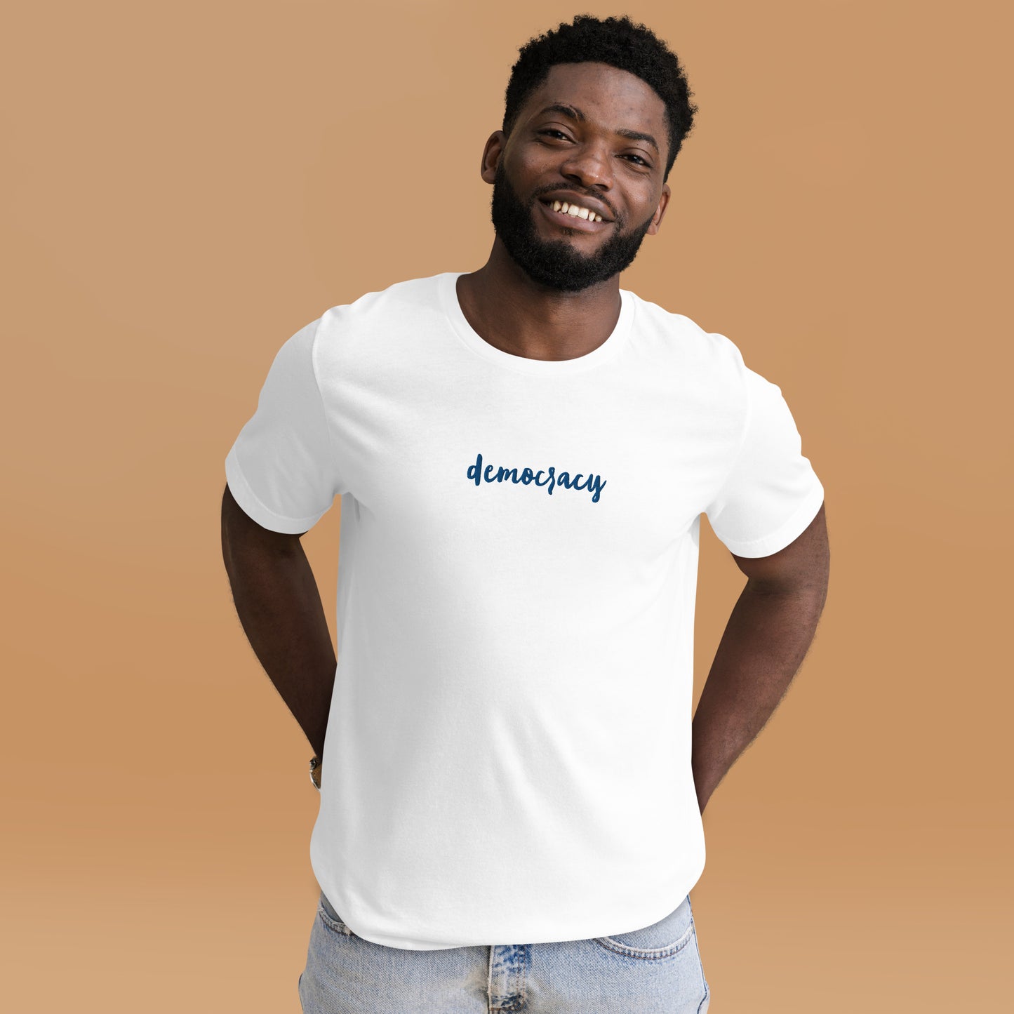 democracy Embroidered Unisex T-Shirt