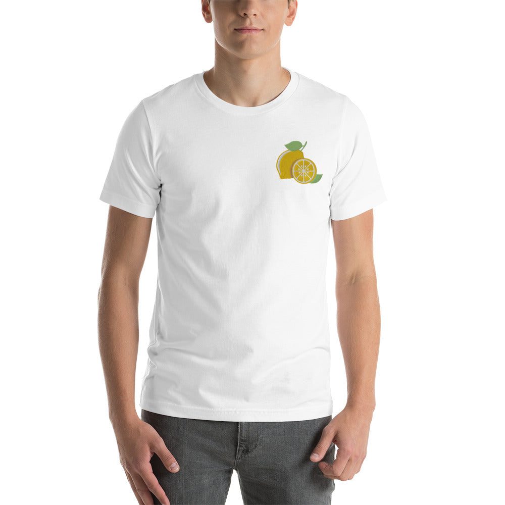 Embroidered Lemon Unisex Graphic T-Shirt