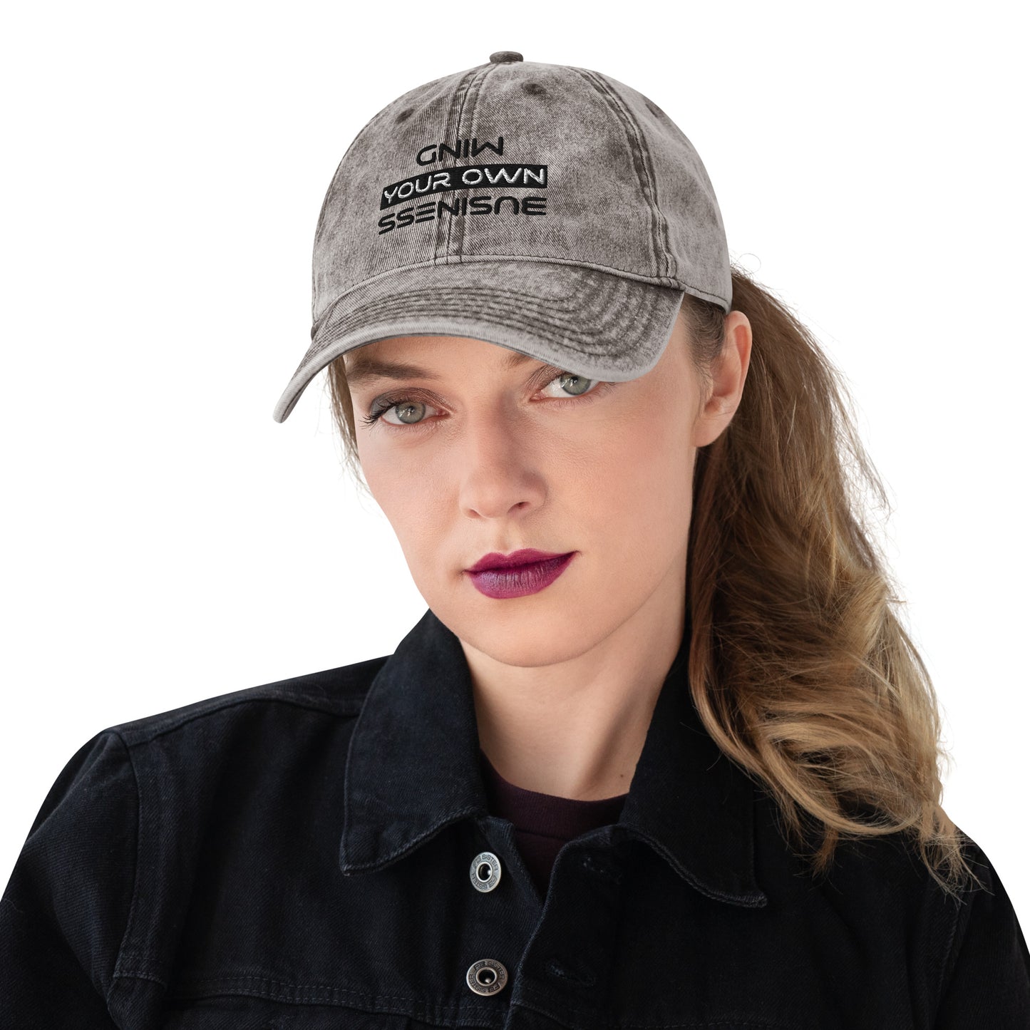 Mind Your Own Business Vintage Cotton Twill Cap