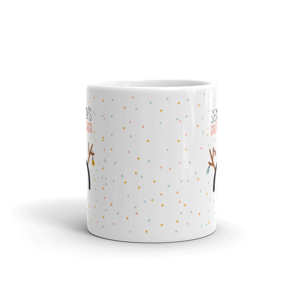 Season's Greetings White Ceramic mug