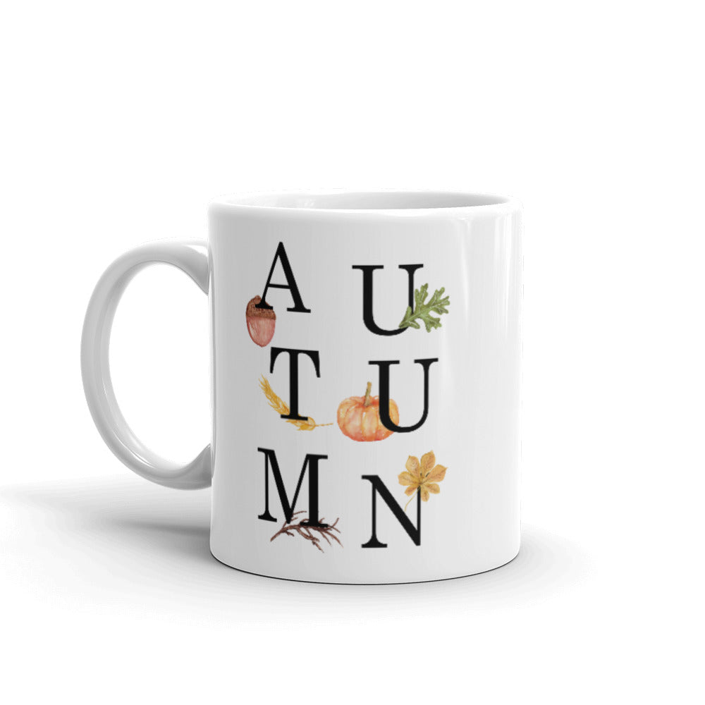 Autumn White Glossy Mug