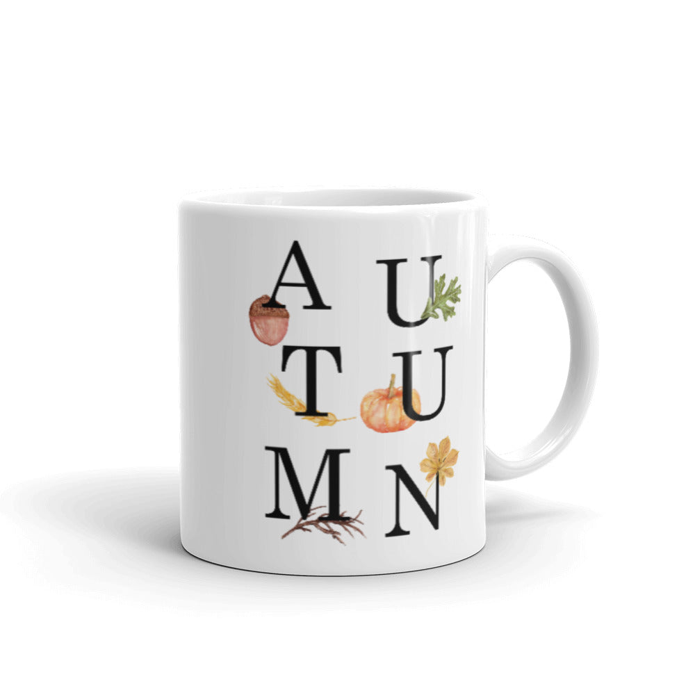 Autumn White Glossy Mug
