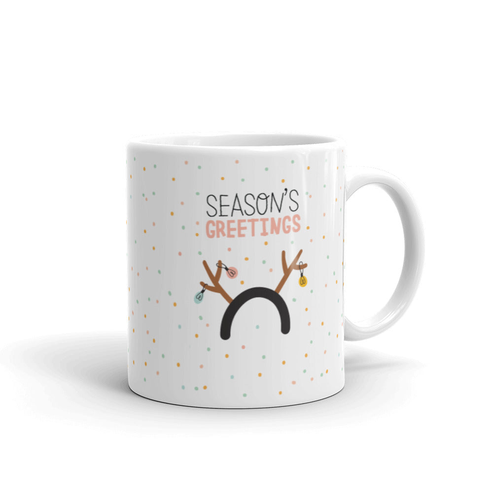 Season's Greetings White Ceramic mug