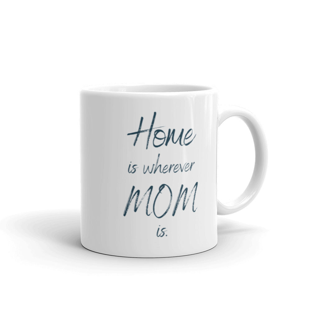 Home is Wherever Mom is White Glossy Mug