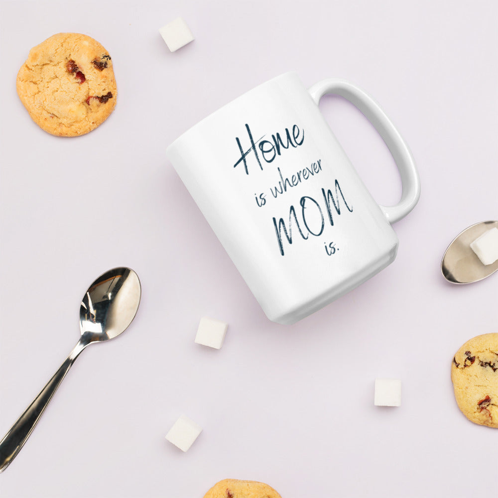 Home is Wherever Mom is White Glossy Mug