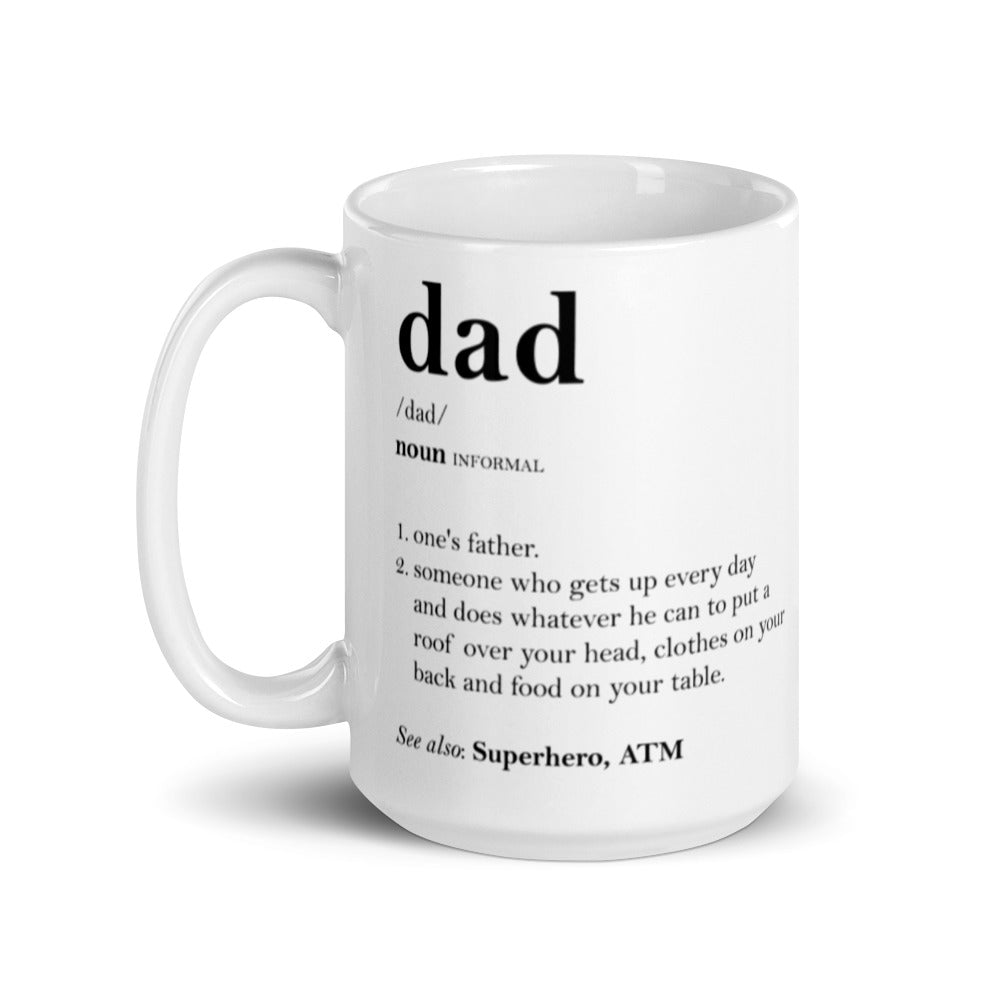 Dad Definition White Glossy Mug