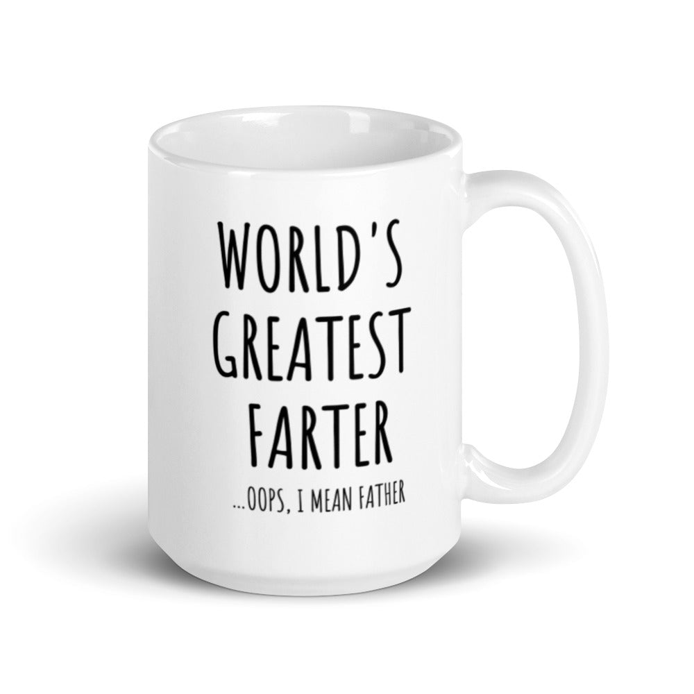 World's Greatest Farter Funny White Glossy Mug