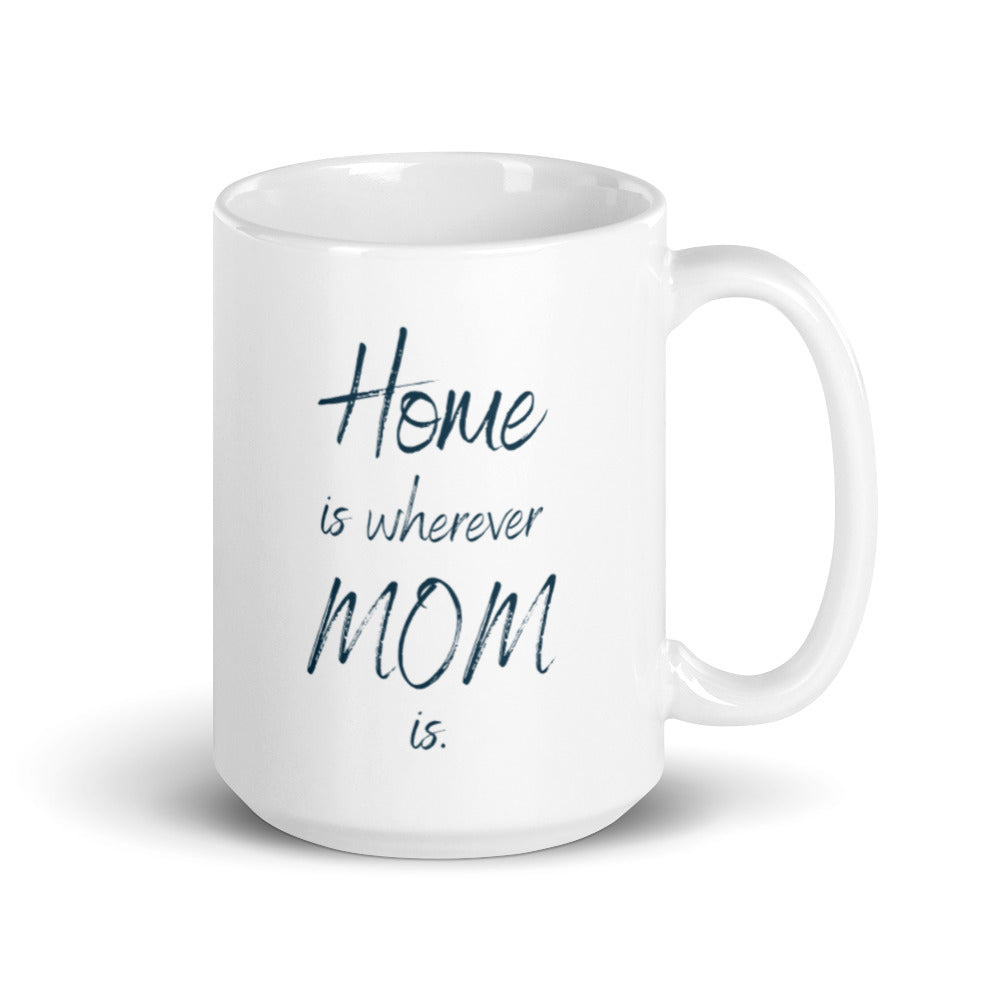 Home is Wherever Mom is White Glossy Mug