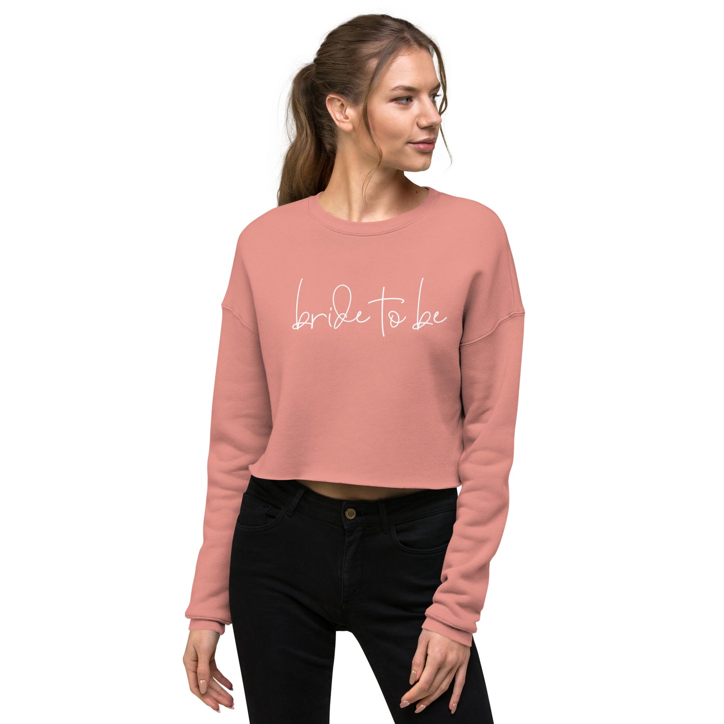 Bride To Be Printed Crop Sweatshirt