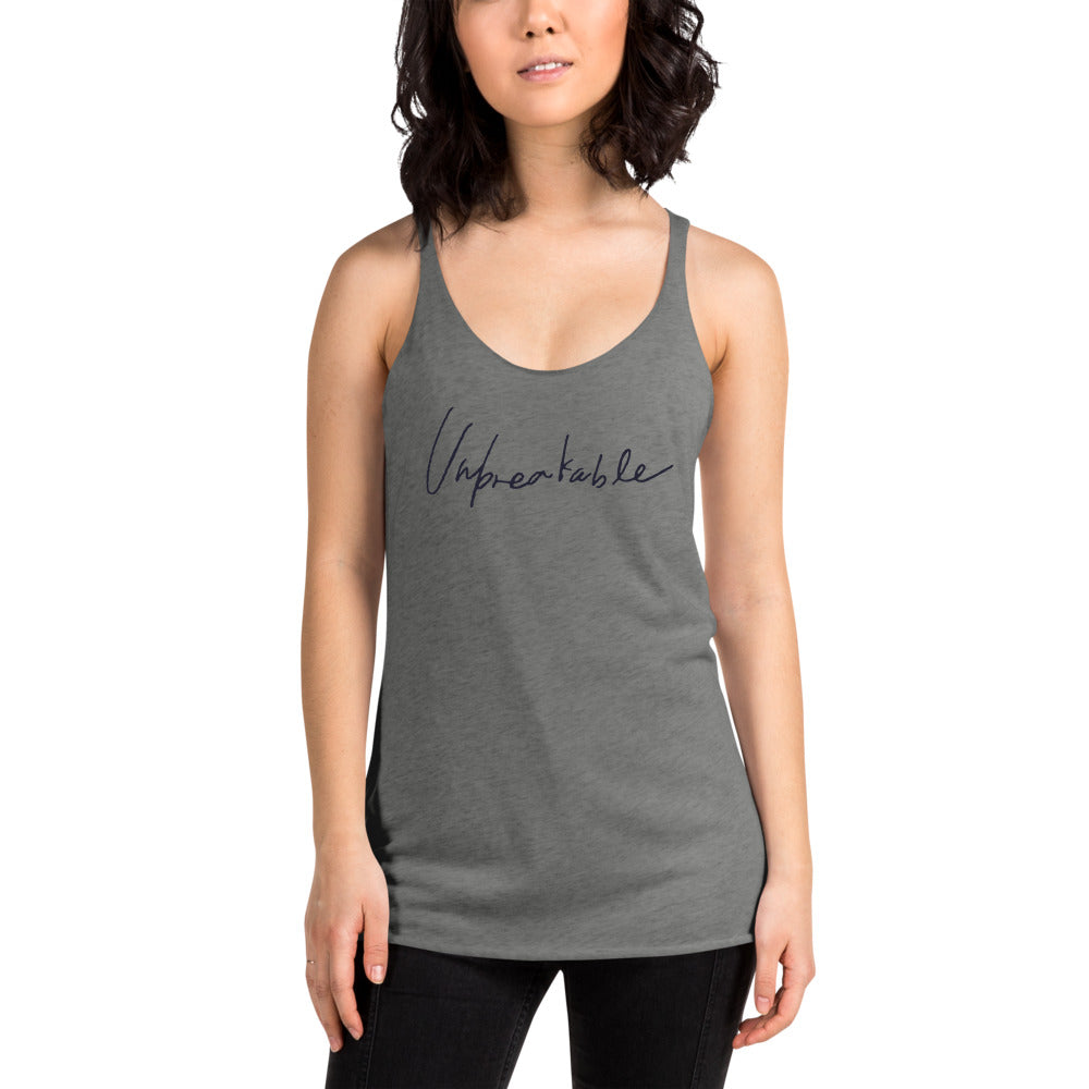 Unbreakable Women's Racerback Graphic Tank - Bloom Seventy Seven
