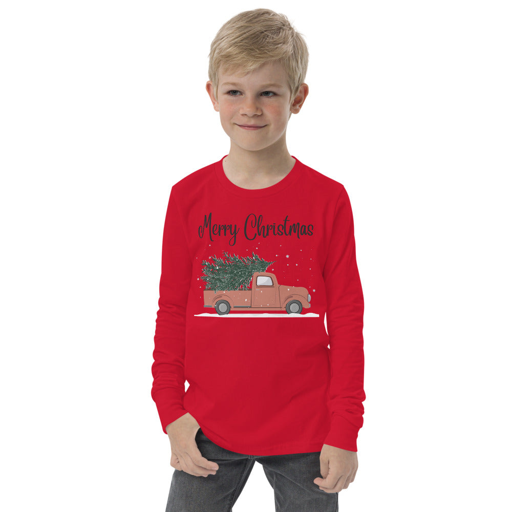 Merry Christmas Youth Long Sleeve Tee
