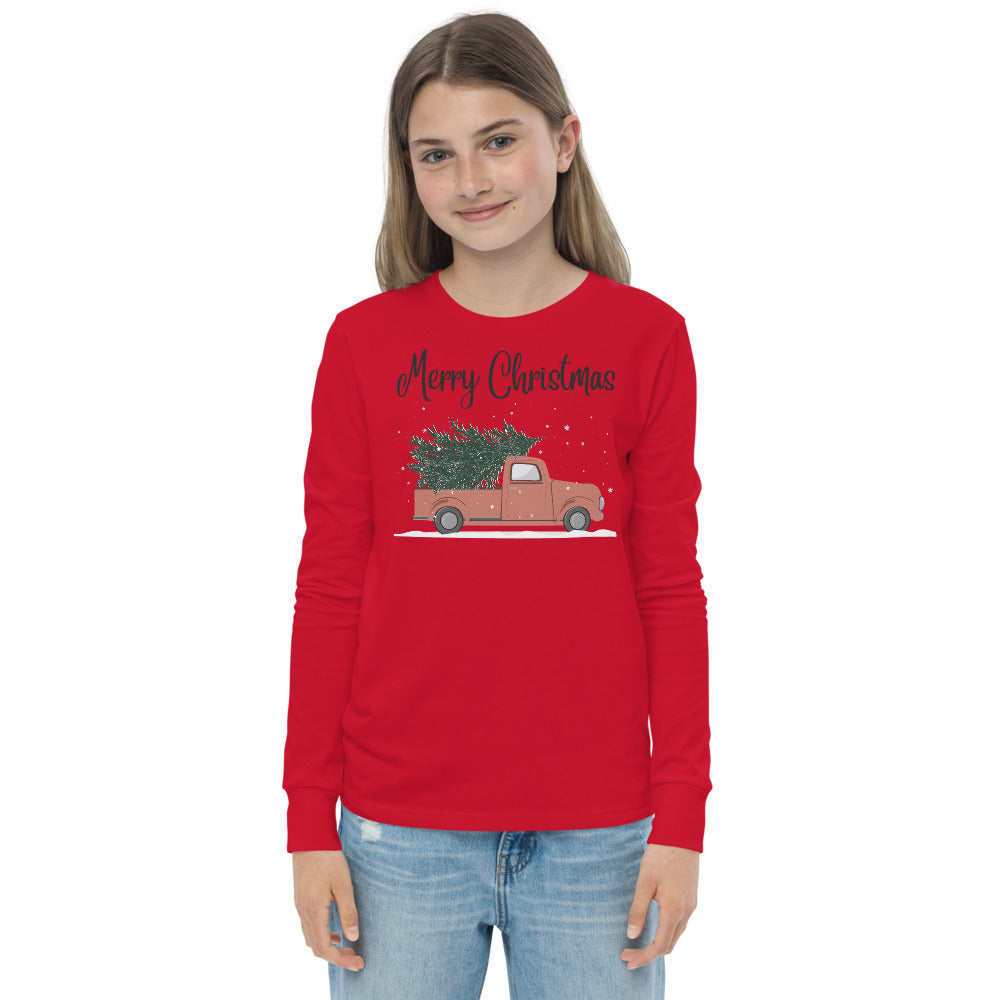 Merry Christmas Youth Long Sleeve Tee