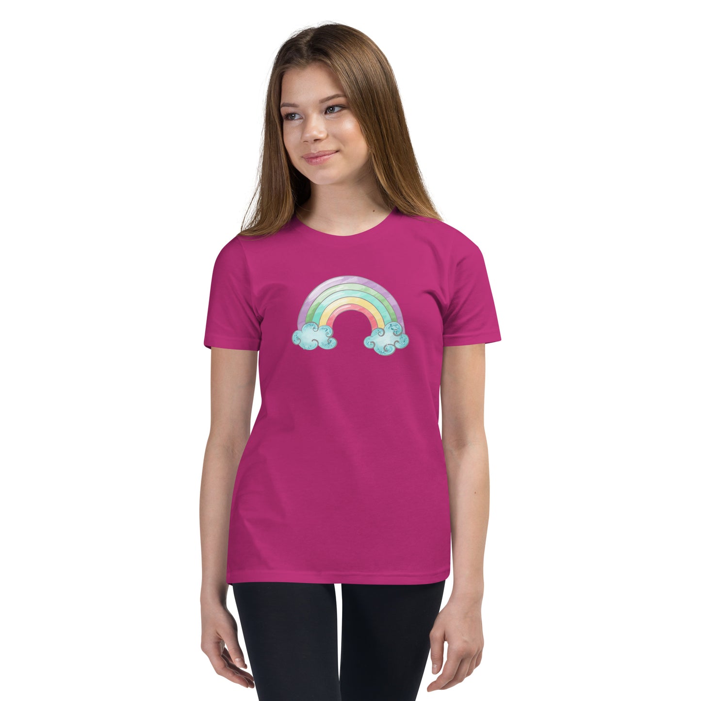 Happy Rainbow Girl's Short Sleeve T-Shirt