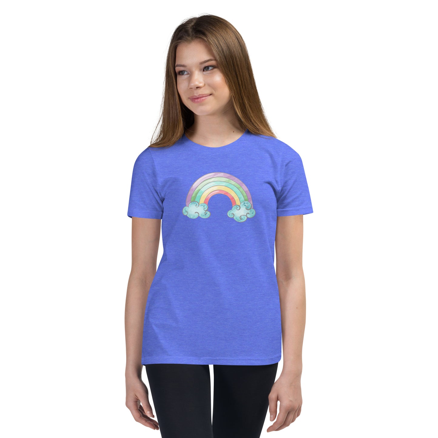 Happy Rainbow Girl's Short Sleeve T-Shirt