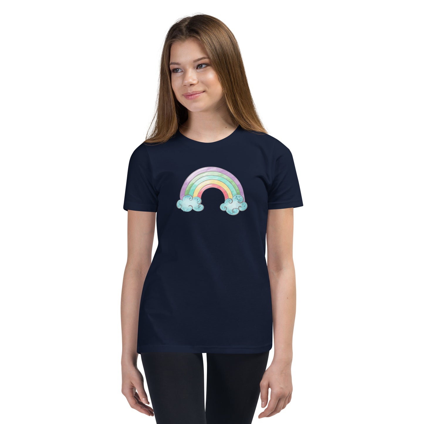 Happy Rainbow Girl's Short Sleeve T-Shirt