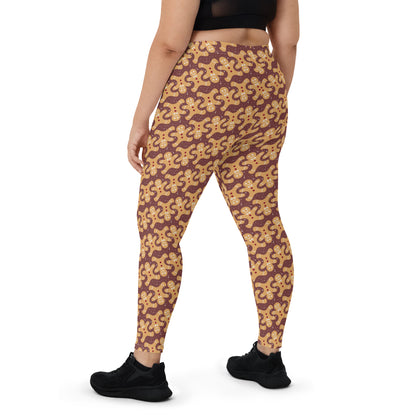 Gingerbread Man Christmas Cookie Print Leggings