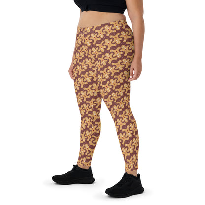 Gingerbread Man Christmas Cookie Print Leggings