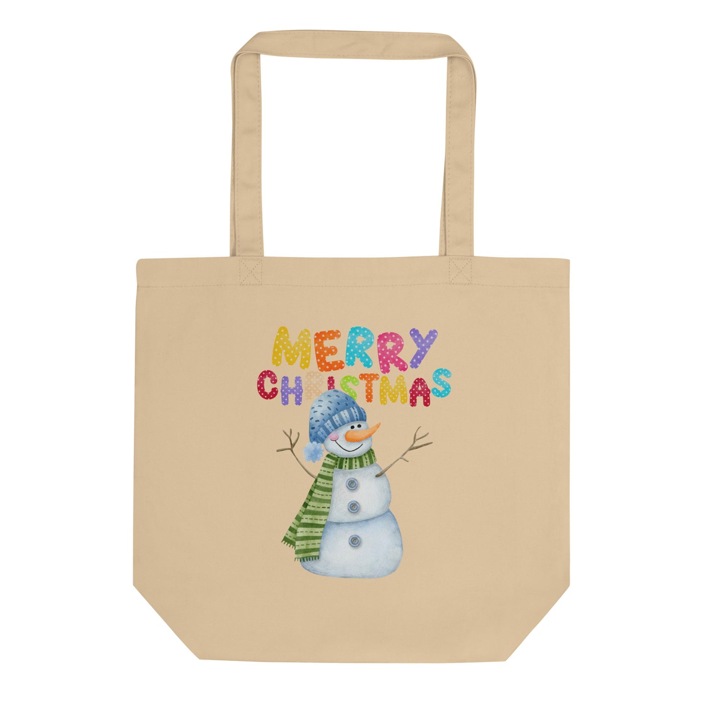 Merry Christmas Snowman Eco Tote Bag
