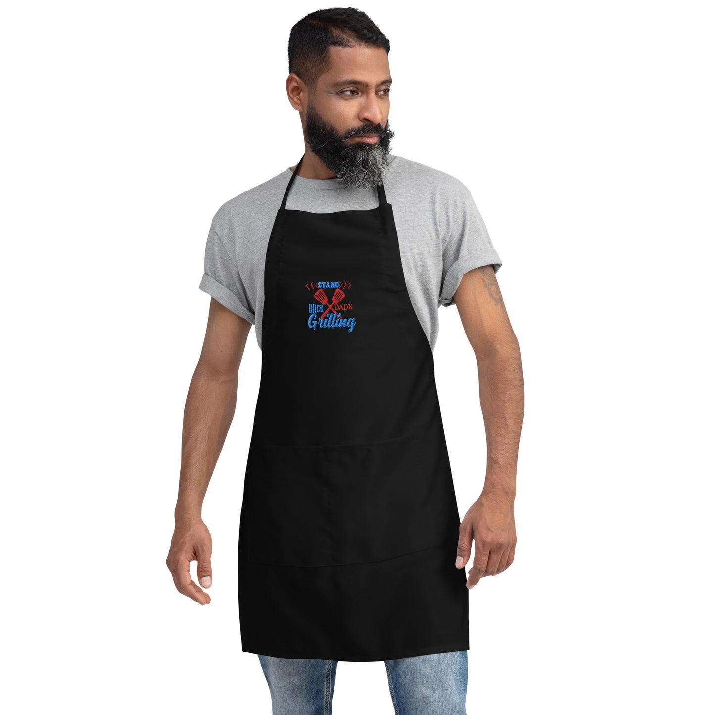 Stand Back Dad's Grilling Embroidered Apron