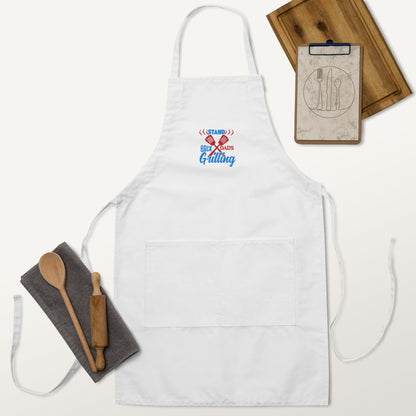 Stand Back Dad's Grilling Embroidered Apron