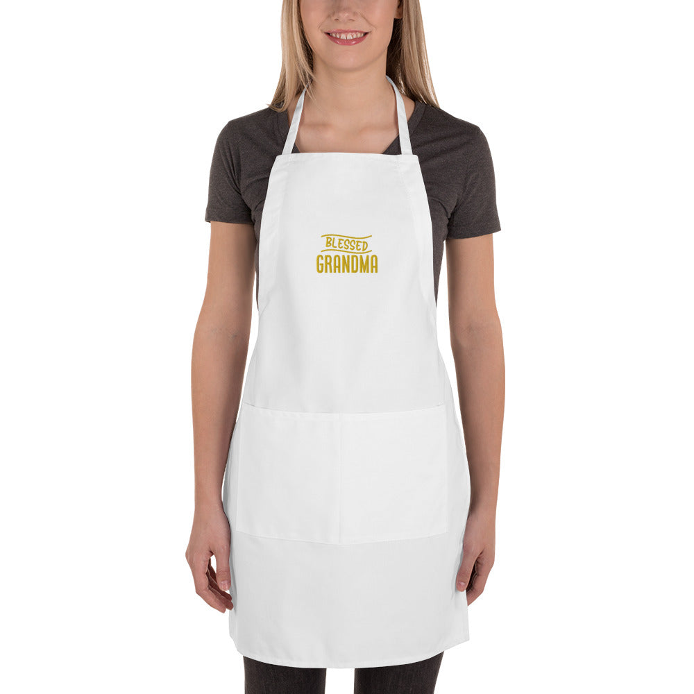 Blessed Grandma Embroidered Apron